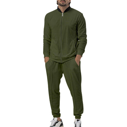 Herren Sportanzug Modern Stehkragen Mit Taschen