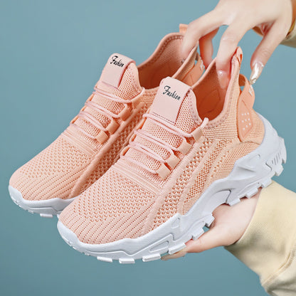 Damen Sport Sneaker atmungsaktiv Mesh Laufschuhe bequem