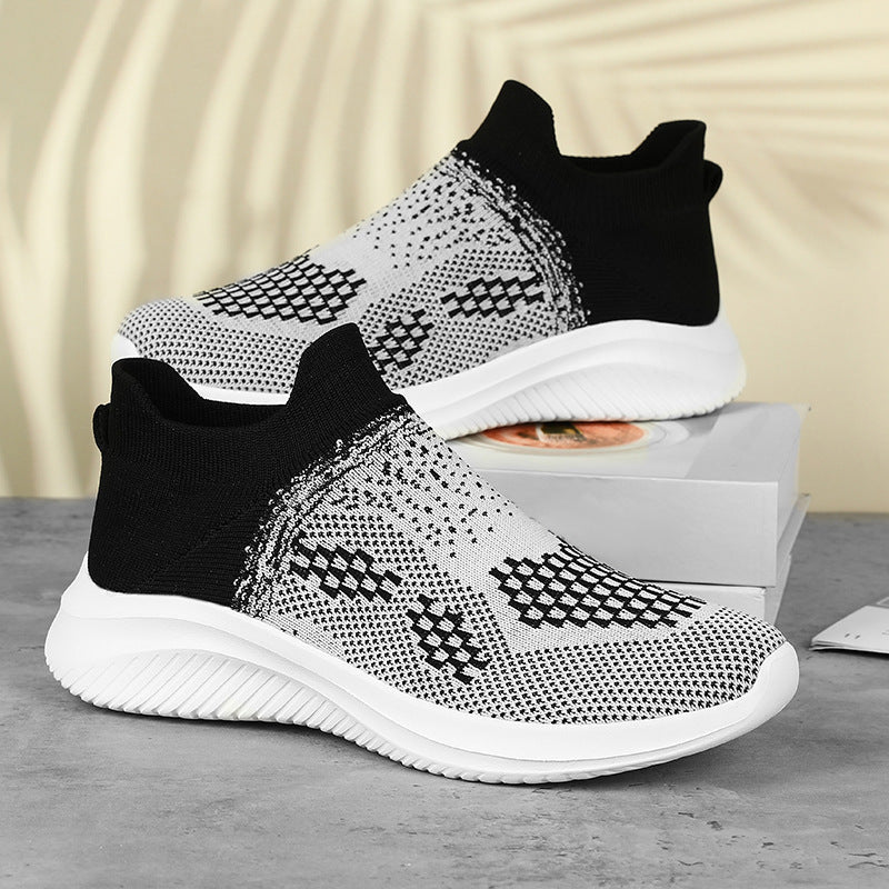 Damen Sneaker Knöchelhoch Atmungsaktiv Elastisch