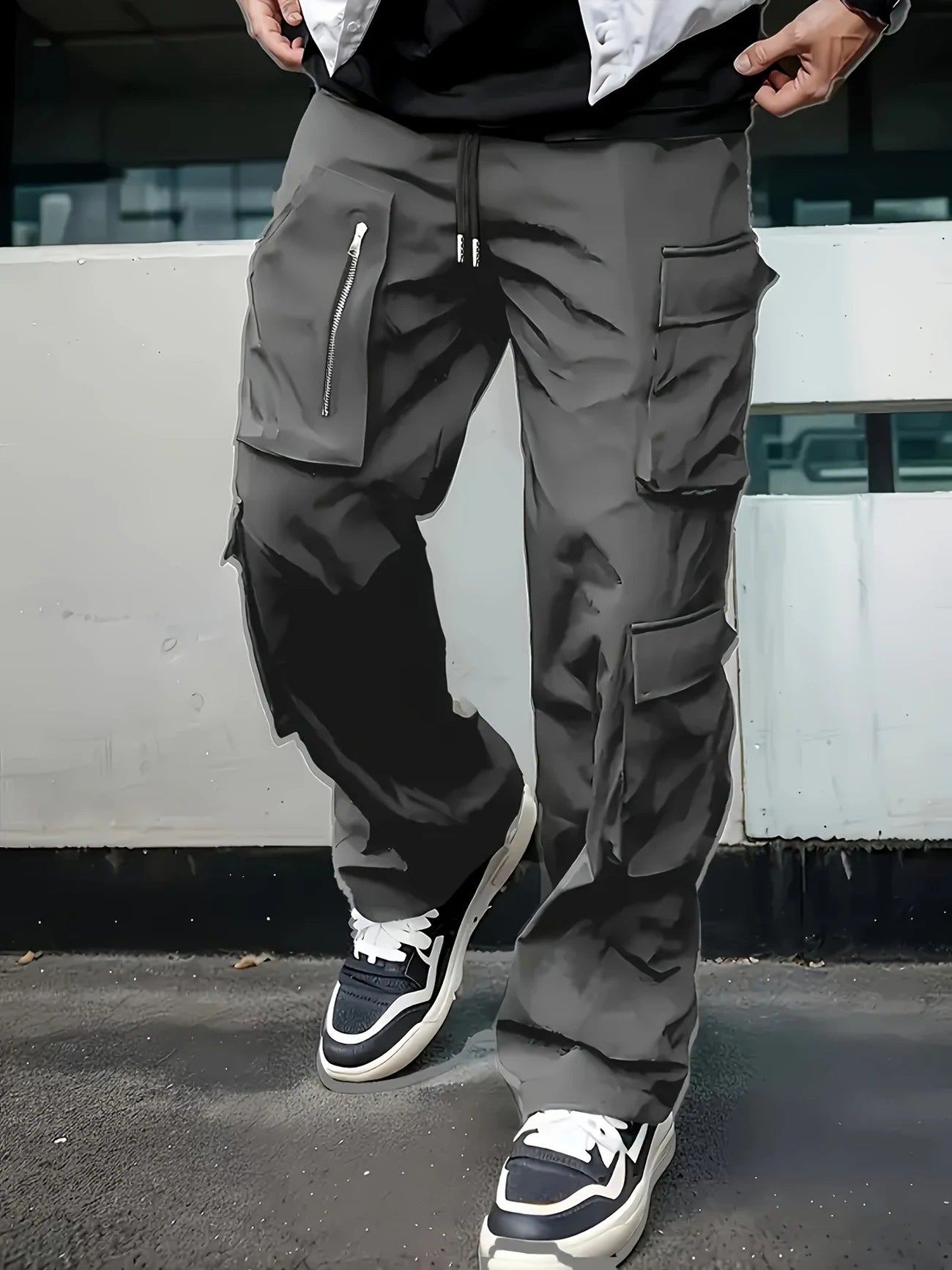 Herren Cargo-Hose Modern Multifunktional Taschen Bequem