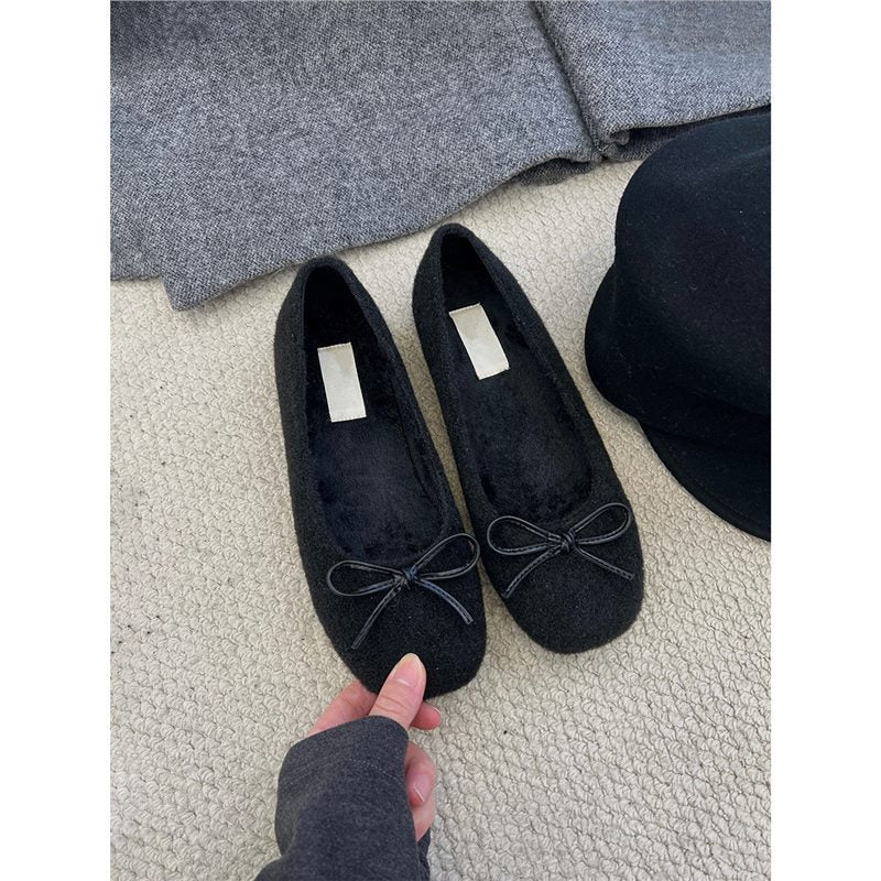 Damen Ballerinas Elegante Schleifendetail Komfort
