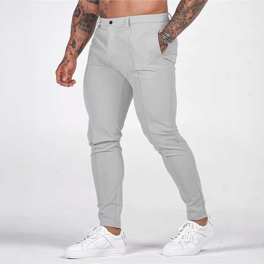 Elastische Herren Fitnesshose mit Reißverschlüssen Sportlich - BerlinGlamour