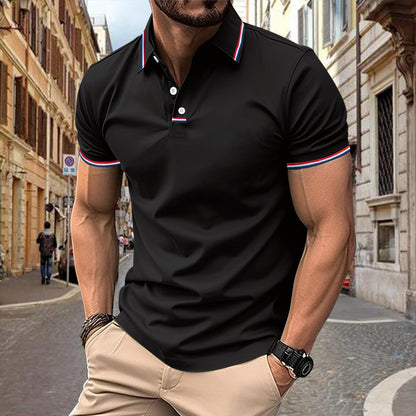 Herren Polohemd Atmungsaktiv Farbenfroh Modern