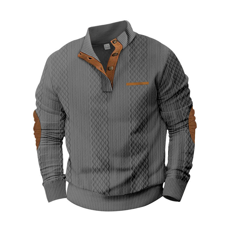 Herren Pullover Modern Struktur Kragen