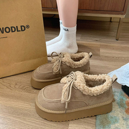 Damen Sneaker Weich Fellfutter Warm Komfortabel