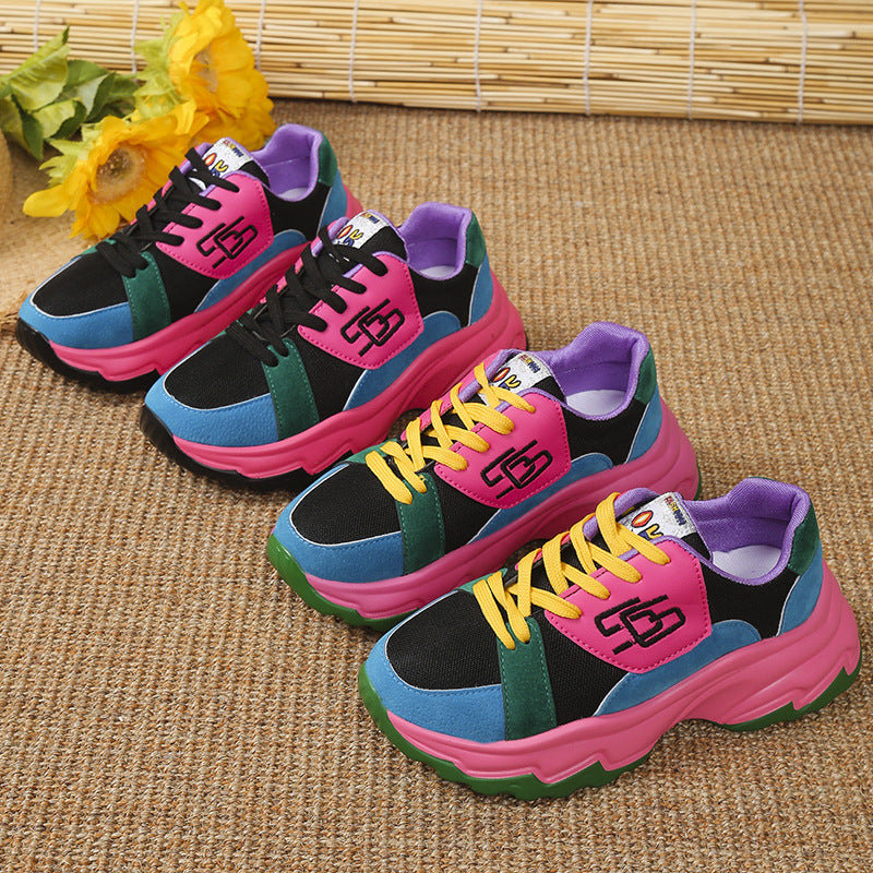 Damen Sneaker Sportlich Komfortabel Farbenfroh