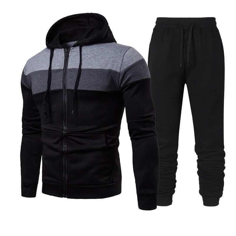Herren Sportset Freizeit Outfit Farbblock Design Modern