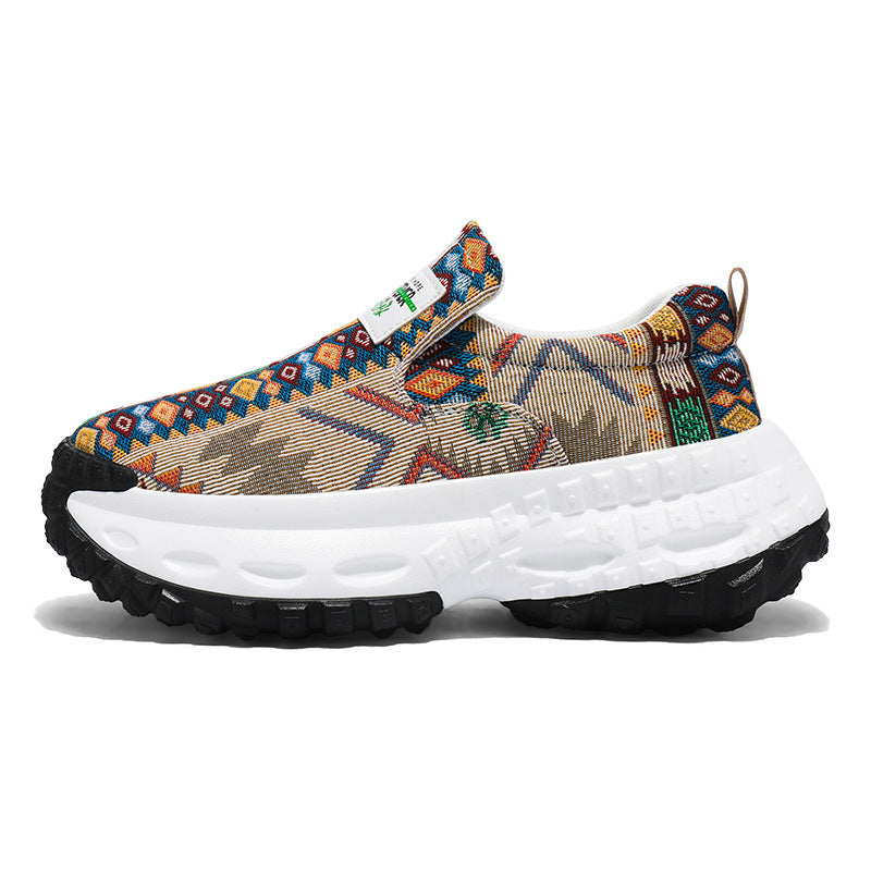 Damen Sneaker Slip-On Modisch Rutschfest Weiße