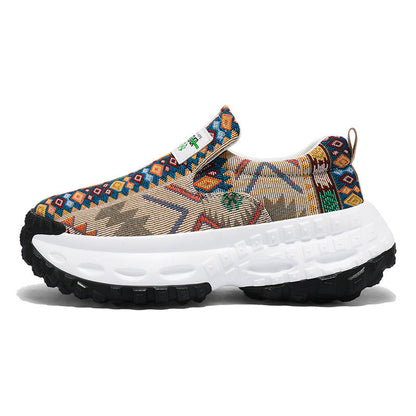 Damen Sneaker Slip-On Modisch Rutschfest Weiße