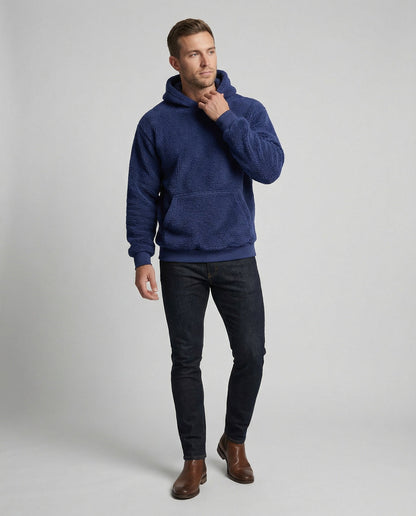 Weicher Teddy-Pullover Herren mit Taschen Praktisch