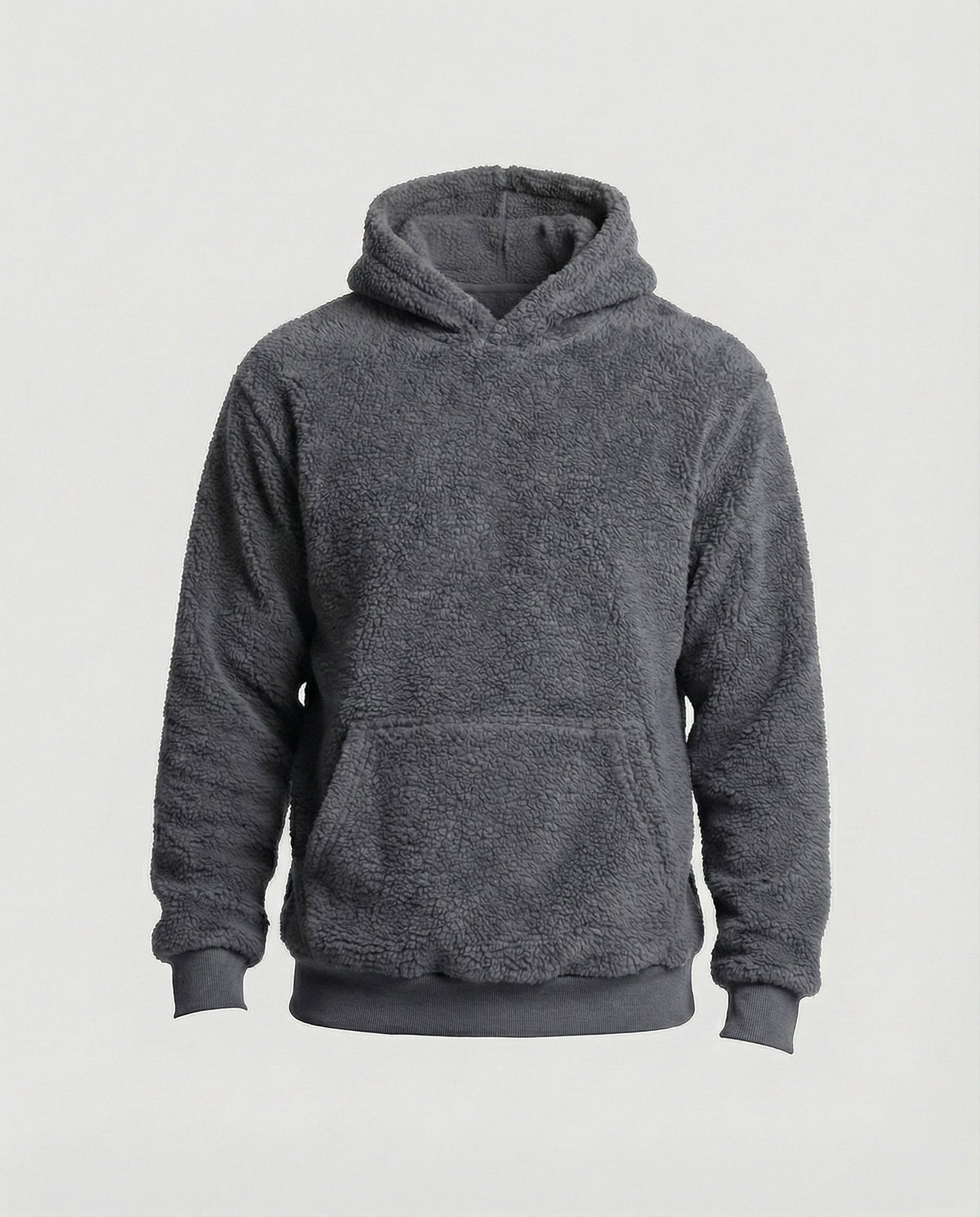 Weicher Teddy-Pullover Herren mit Taschen Praktisch