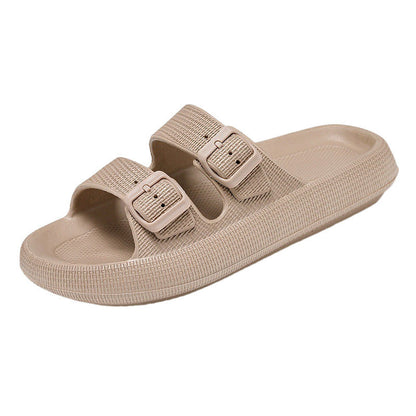 Damen Sandalen Komfortabel Doppelriemen Sommermode
