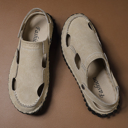 Damen Leder-Sandalen atmungsaktiv Rutschfest Sommer