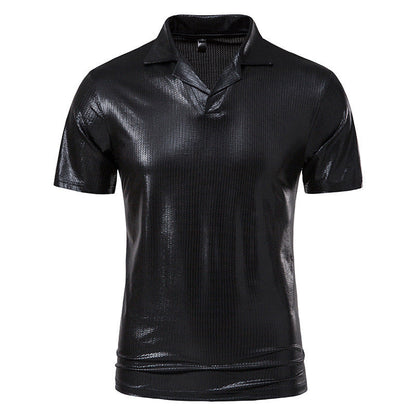 Herren Hemd Kurzarm Modern Glänzend Berlin Style