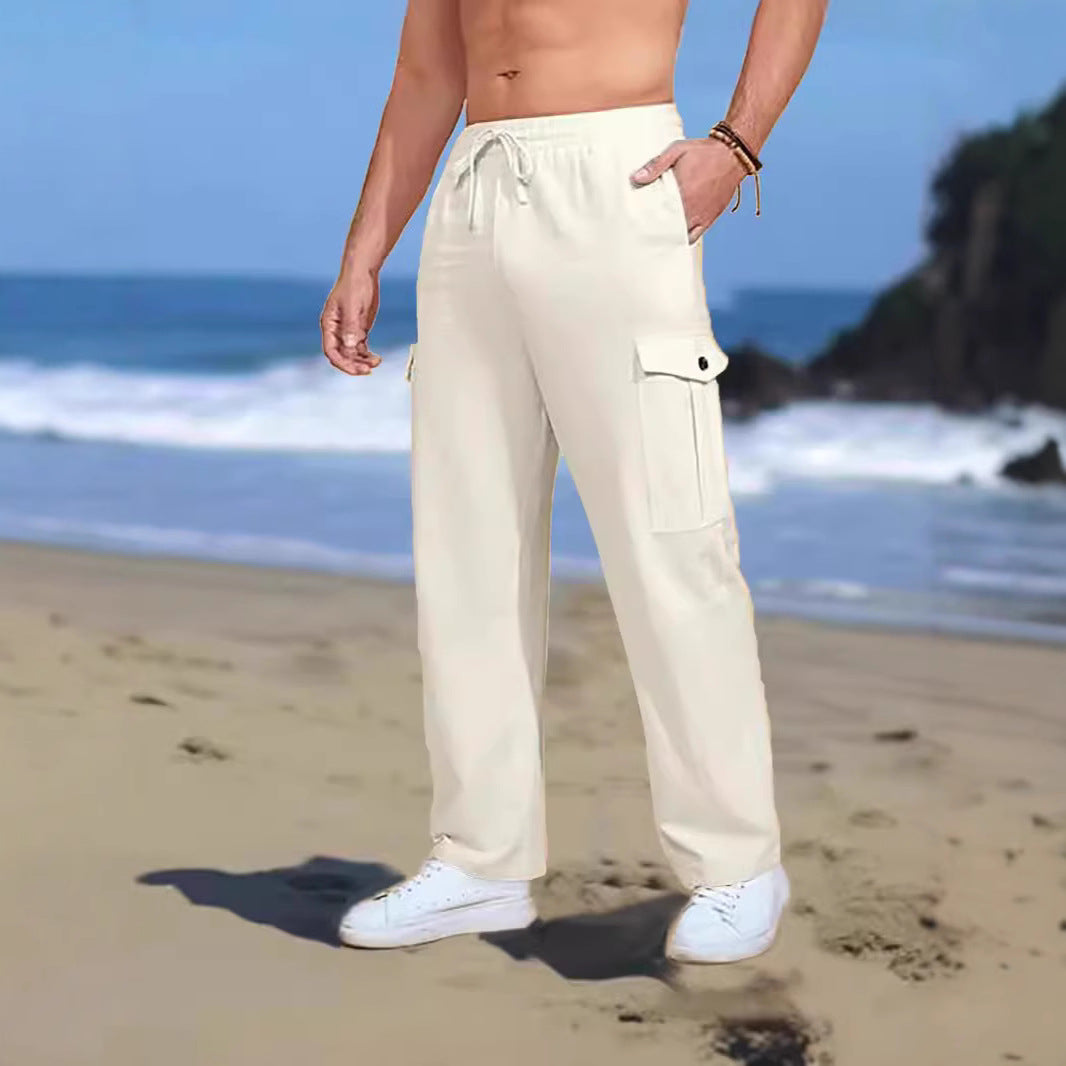 Herren Cargo-Hose Vieltaschig Elastisch Bequem
