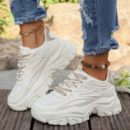 Damen Sneaker Chunky Sterne Schuhe Trendy