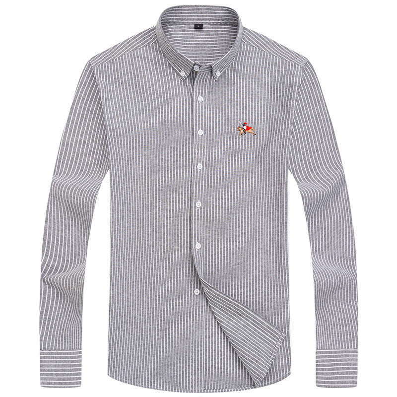 Elegantes Langarmhemd Herren mit feinen Streifen Modern