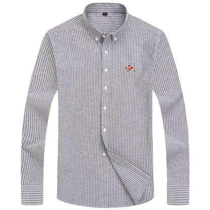 Elegantes Langarmhemd Herren mit feinen Streifen Modern