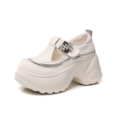 Damen Sneaker Chunky Bequem Metallic Detail Modisch