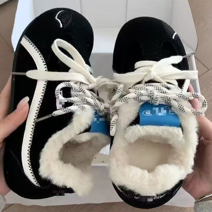 Damen Sneaker Warm Fleece Innensohle Winterstil