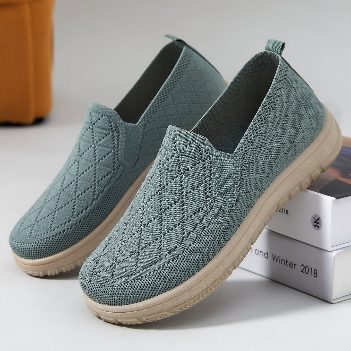 Damen Freizeitschuhe Bequem Slip-On atmungsaktiv - BerlinGlamour