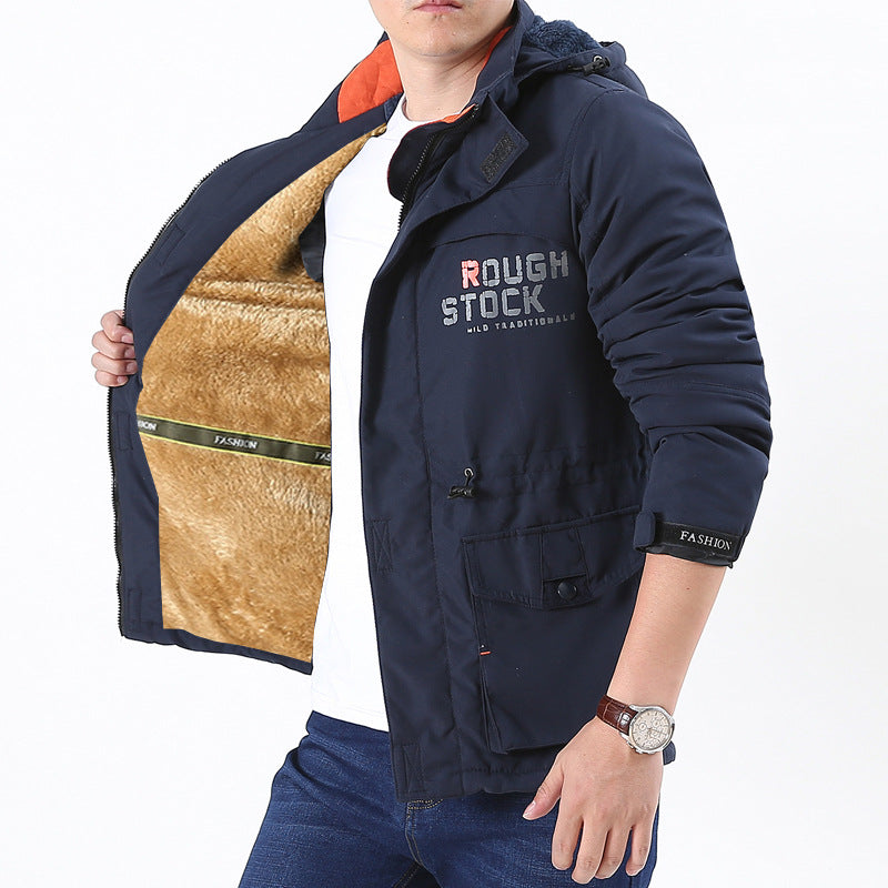 Herren Wetterjacke Fleecegefüttert Wasserfest Outdoor