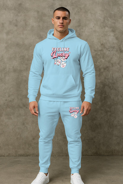 Herren Sport Set Hoodie Jogginghose Grau Komfort