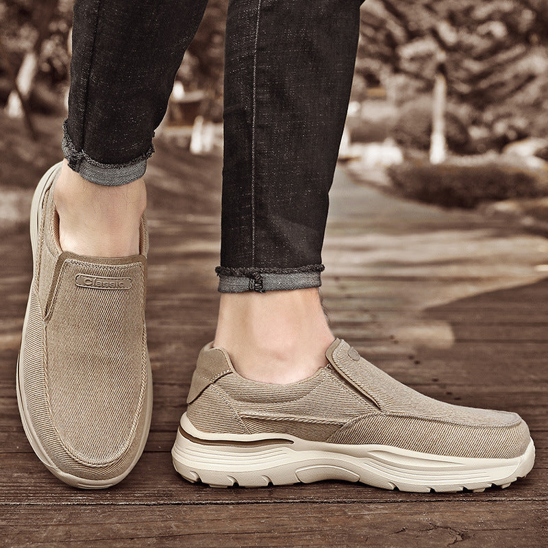 Damen Sneaker Bequem Slip-On mit Luftdurchlässigkeit und Elastik