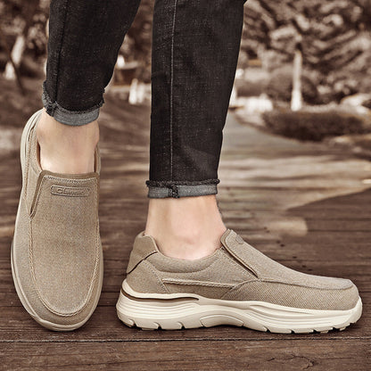 Damen Sneaker Bequem Slip-On mit Luftdurchlässigkeit und Elastik