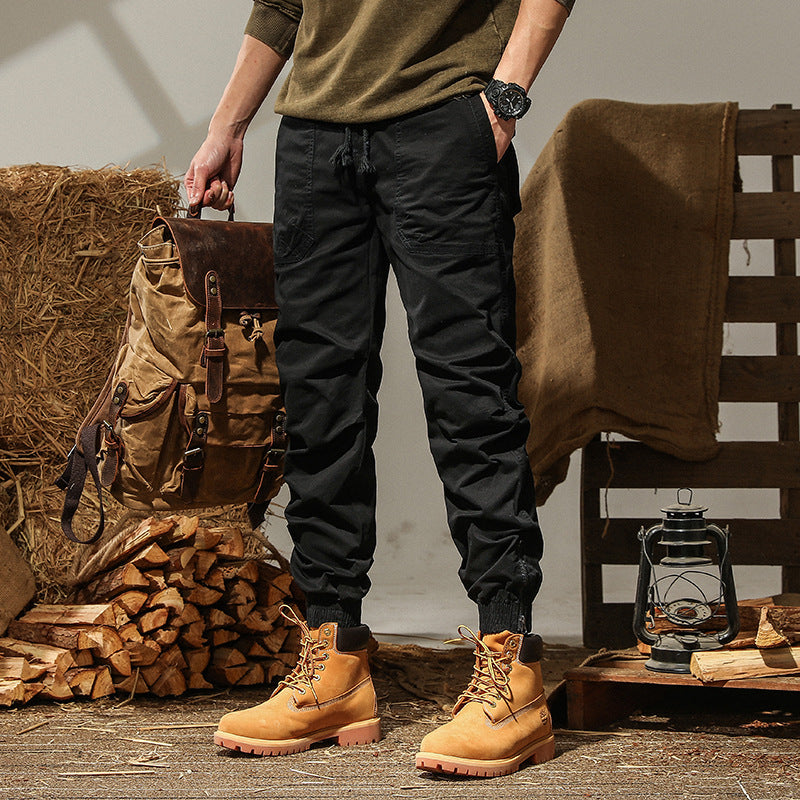 Herren Cargo-Hose Sportlich Elastisch Mehrere Taschen