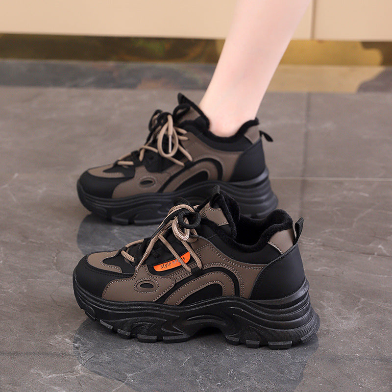 Damen Schnürschuhe Bequem Atmungsaktiv Komfortsohle Trend