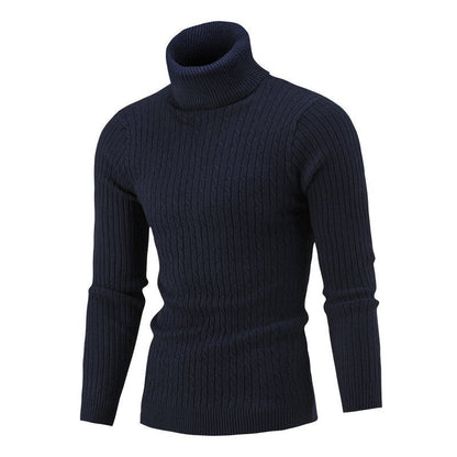 Herren Rollkragenpullover Feinripp Hochwertig Elegannt