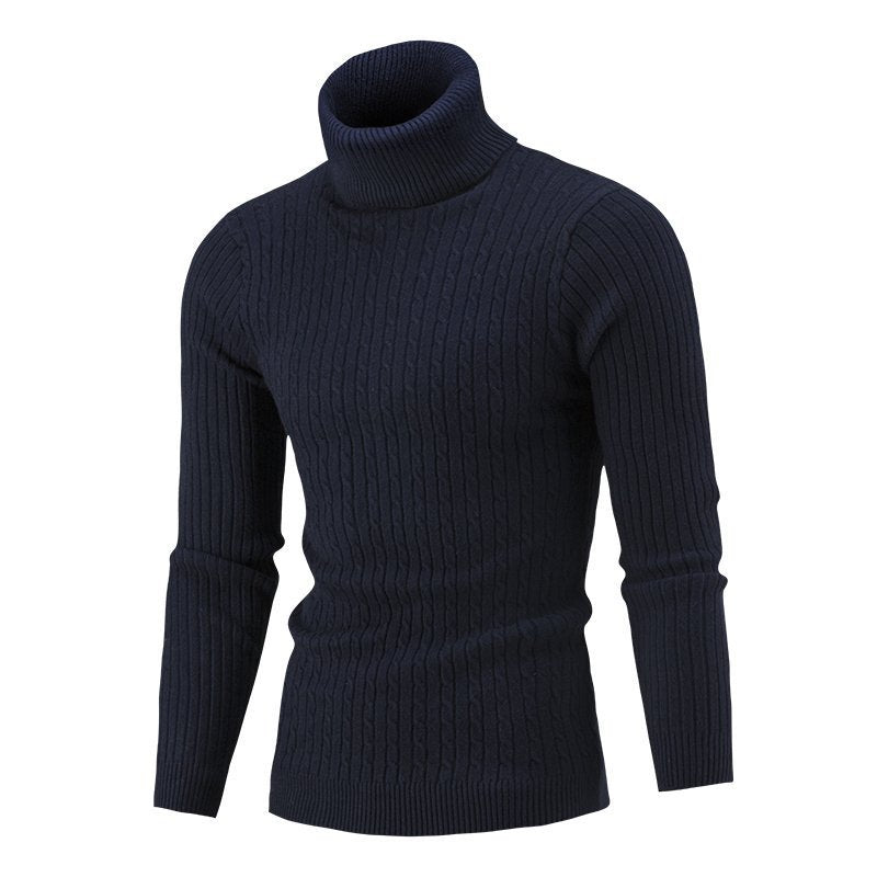 Herren Rollkragenpullover Feinestrumpf Modern Eleganz
