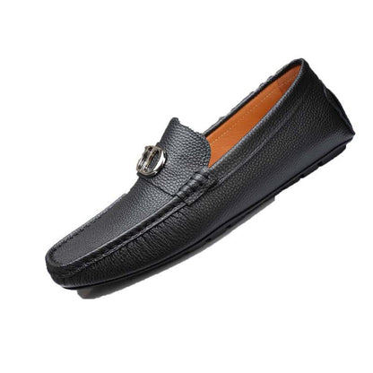Herren Mokassins Leder Elegant Schwarze Elegante Schuhe