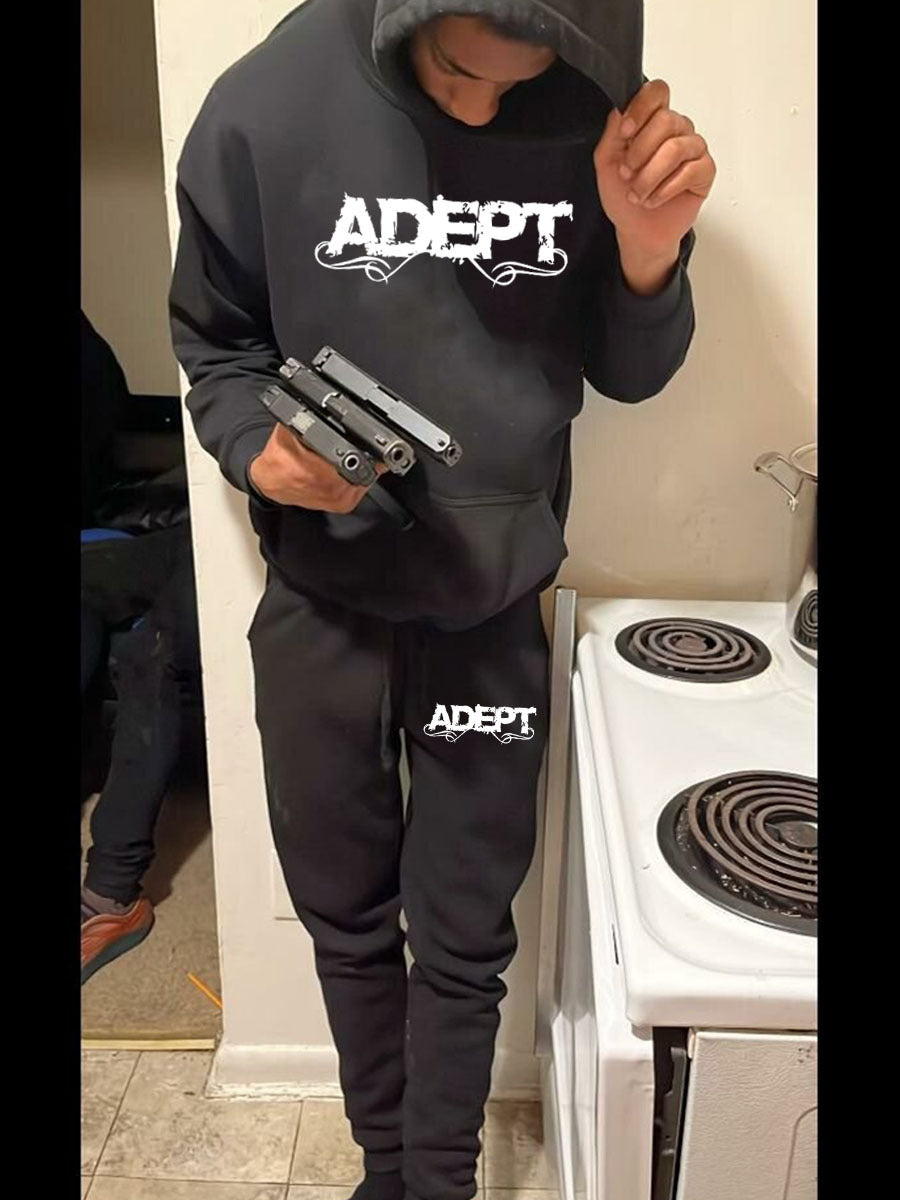Herren Sportset Jogginghose Sweatshirt Set Grau Modern