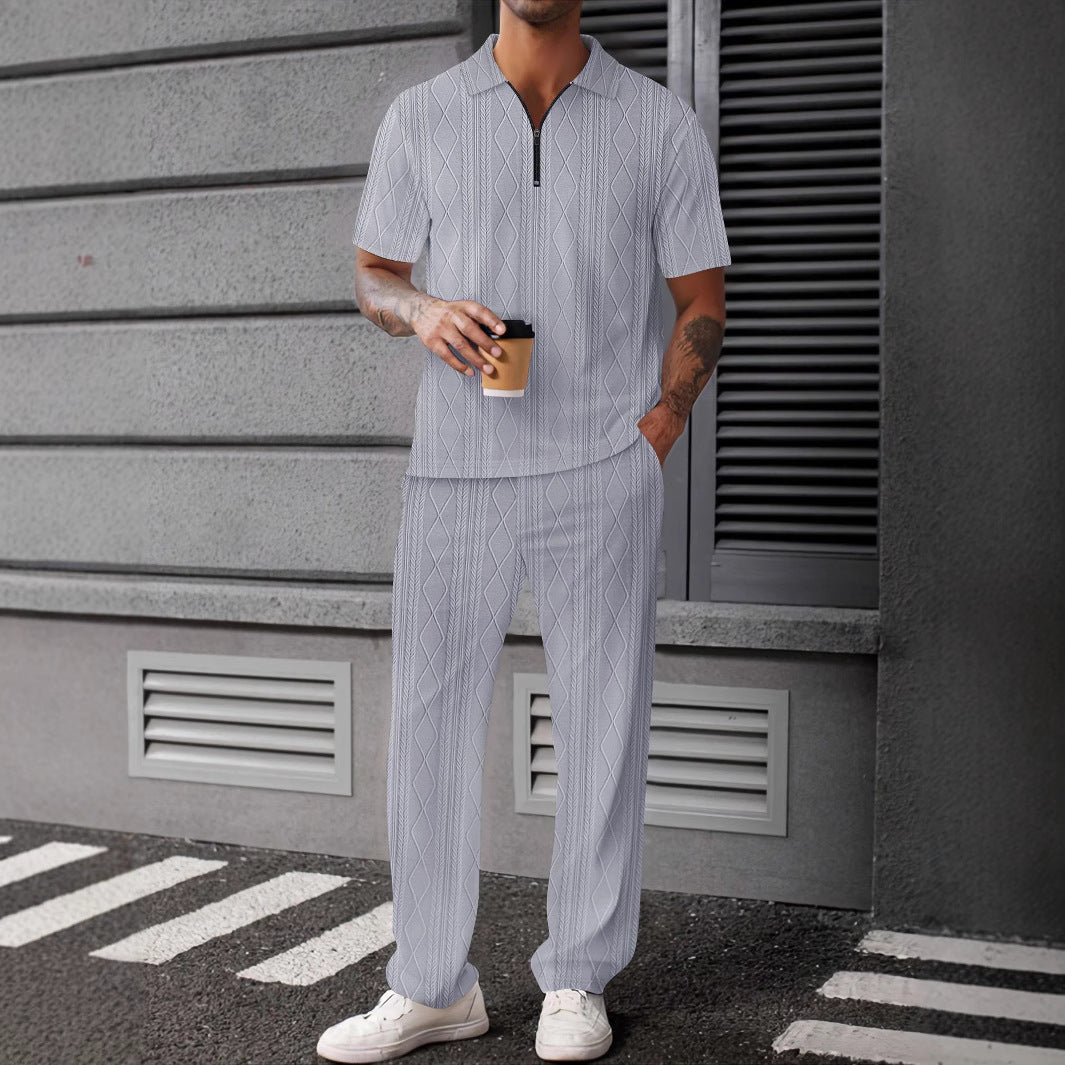 Herren Freizeitanzug Modern Strukturstoff Elegant