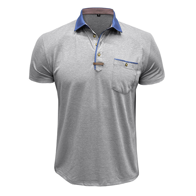 Herren Polo-Shirt Moderner Kragen Slim Fit