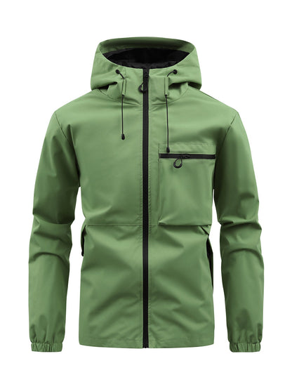 Herren Regenjacke Wasserdicht Atmungsaktiv Modern