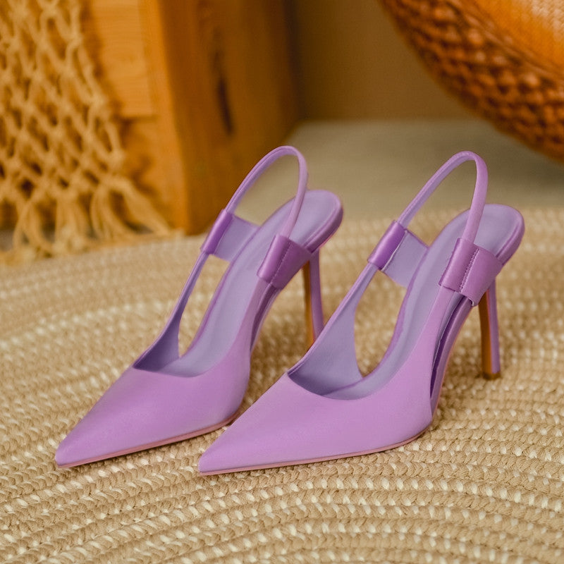 Damen High Heel Slingpumps Spitze Absatz Elegante Schuhe
