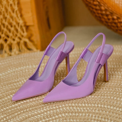 Damen High Heel Slingpumps Spitze Absatz Elegante Schuhe