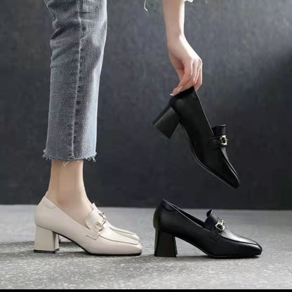 Damen Sling Pumps Quadratverschluss Komfort Blockabsatz Schick