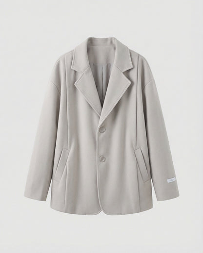 Klassischer Wollmantel Britischer Stil Herren Damen