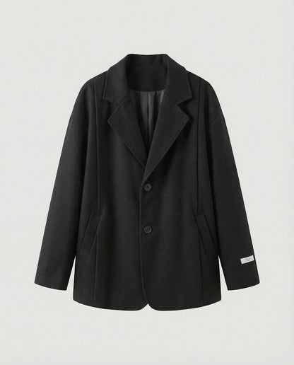 Klassischer Wollmantel Britischer Stil Herren Damen