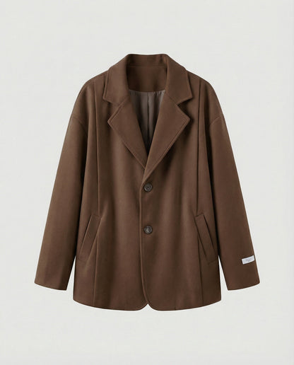 Klassischer Wollmantel Britischer Stil Herren Damen