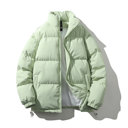 Herren Pufferjacke Isoliert Warm Hochkragen Modern