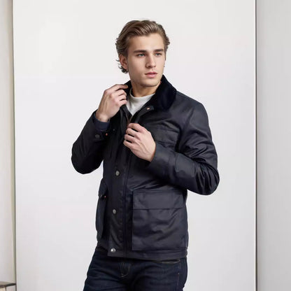 Herren Outdoorjacke Wasserdicht mit Stehkragen Praktisch