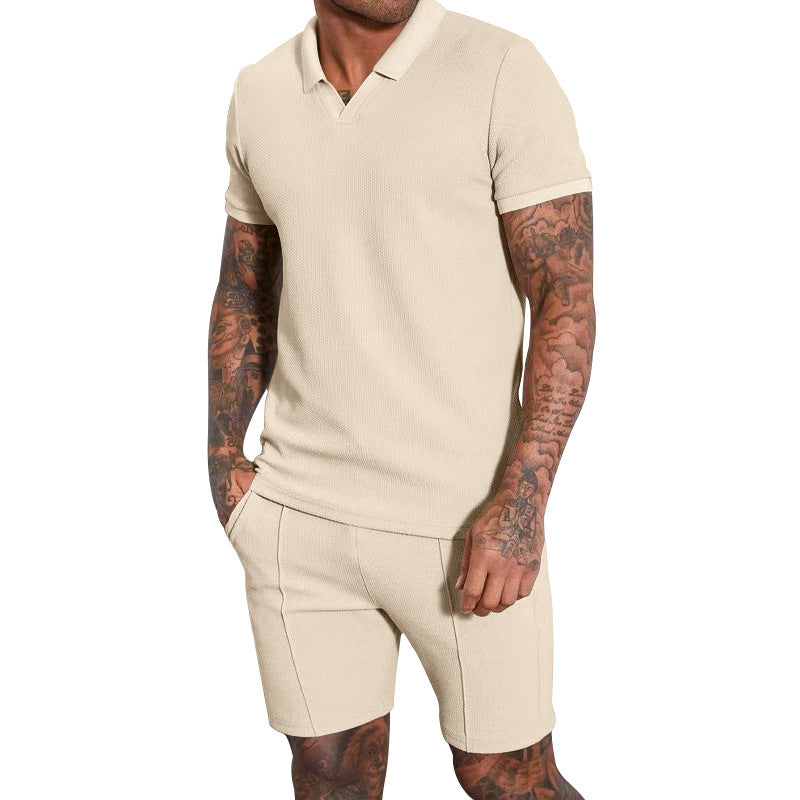 Herren Poloshirt und Shorts Set Sommer Komfort