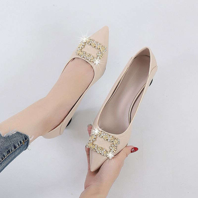 Damen Ballerinas Schmuckdetail Weich Innenfutter Elegant