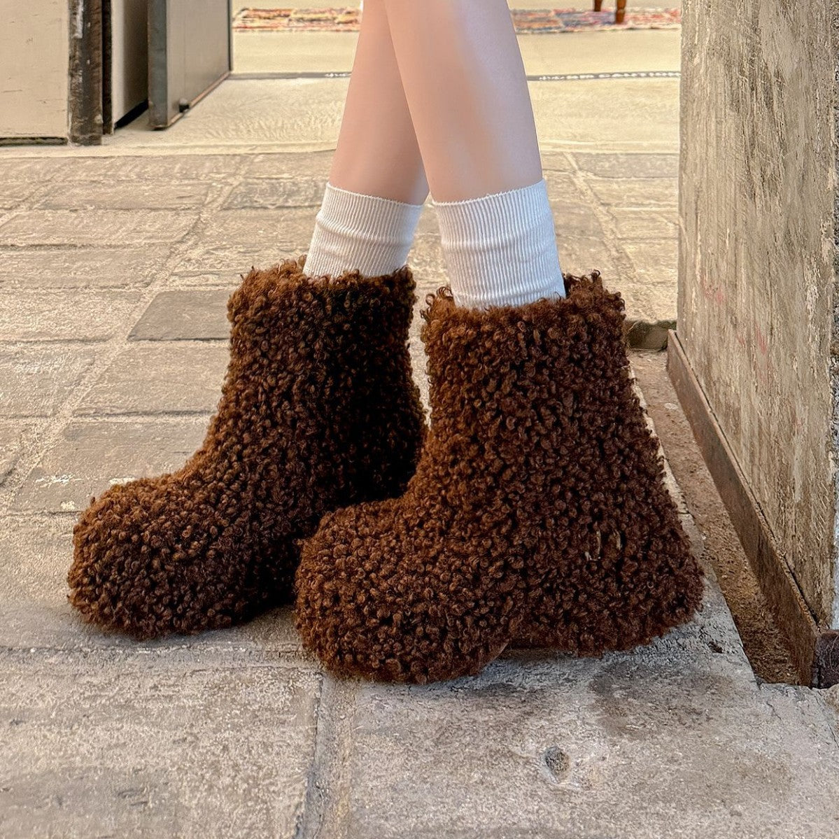 Damen Stiefel Furry Boots Winter Modisch