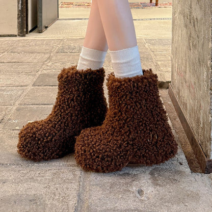 Damen Stiefel Furry Boots Winter Modisch